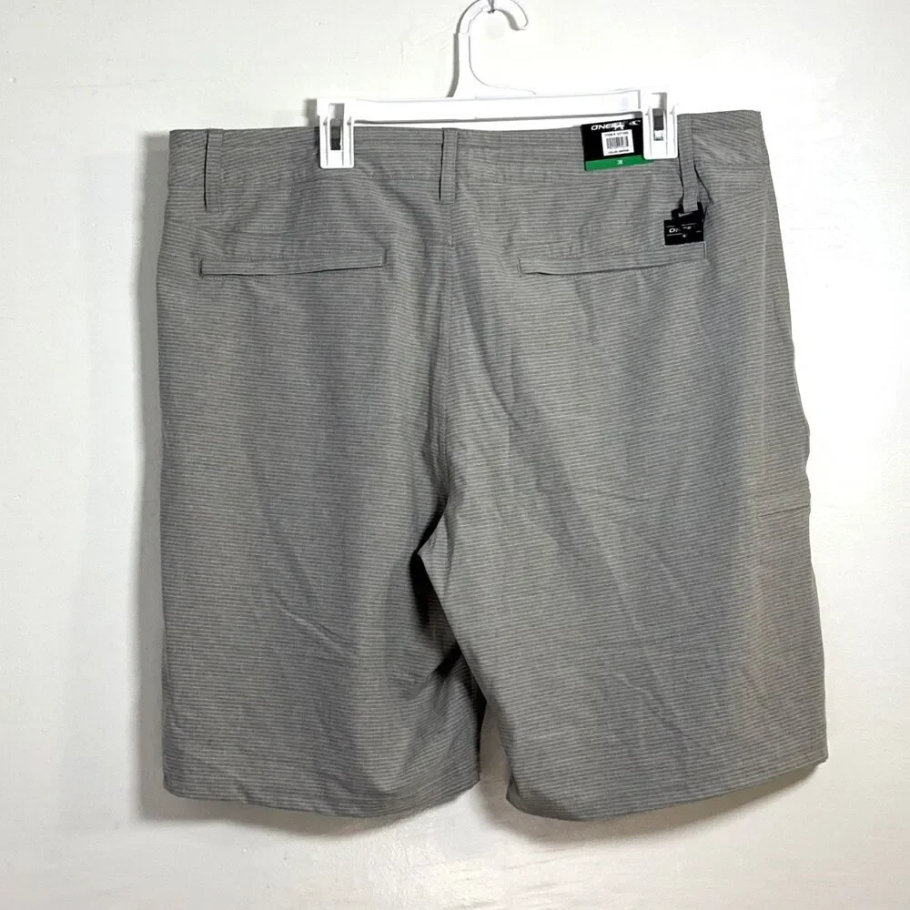 O'Neill Men's Crossover Hybrid Shorts Size 38 Gray Quick Dry Chino NWT - Picture 2 of 9